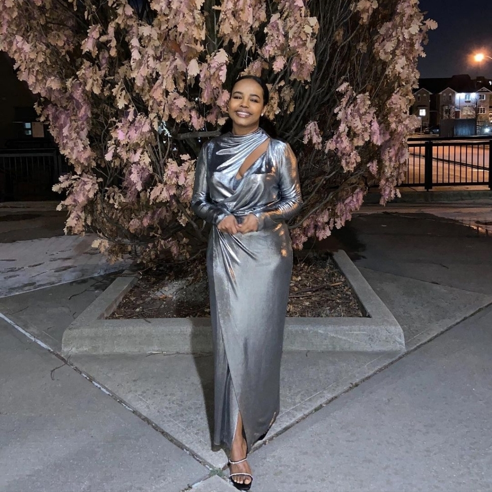 Zara Limited edition metallic dress